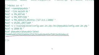 03 docker run phpmyadmin