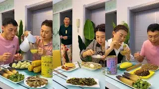 Trending 🔥 Funny Husband Wife Yummy Food Eating Challenge||Prank 😂🤫||Comedy 🤣🤣