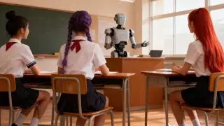 Can These School Girls Outsmart a Robot Teacher?