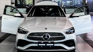 New 2026 Mercedes-Benz C260L AMG C-Class Family Sedan White Color | Interior & Exterior