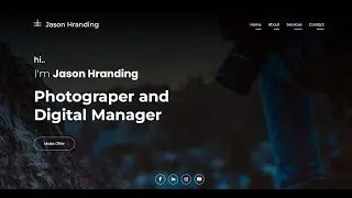 Create Photography Portfolio Web Design Using HTML and CSS & Javascript