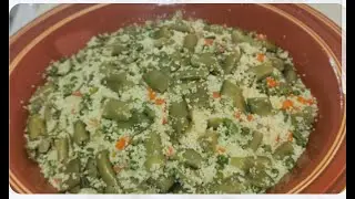 مسفوف بالفول و الجلبانةو زرودية ،كسكس جزائرية على اصولو