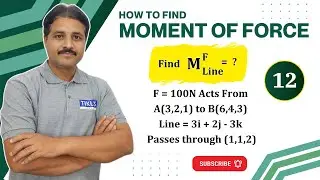 MOMENT OF FORCE SOLVED PROBLEM 12  IN THREE DIMENSIONAL FORCE SYSTEM IN  ENGINEERING MECHANICS