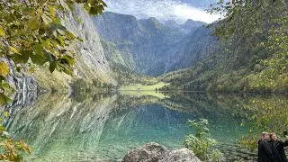 Walking in Germany – Obersee Lake (4K, Stereo Sounds)