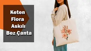 Keten Fiora Askılı Bez &Ccedil;anta