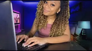 ASMR 💻 Big Sis Sets Up Your Online Dating Profile For the New Year 🎉 | Gum Chewing | Typing Sounds 💜