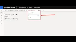 Form with Drop Dialog Pattern in D365FO
