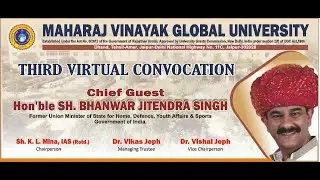Third Virtual Convocation of Maharaj Vinayak Global University, Jaipur, Rajasthan.