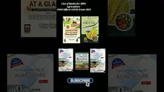 List of Books for IBPS Agriculture Field Officer (AFO) Main  Exam 2023#shorts
