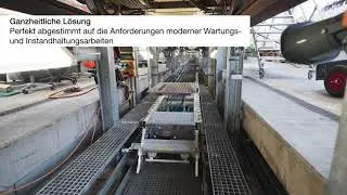 Fahrbare Wartungsplattform f&uuml;r Gleisgruben | Bahn&&Ouml;PNV | MUNK G&uuml;nzburger Steigtechnik