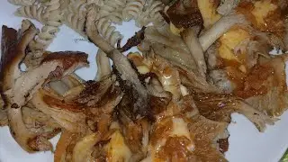 Hongos girgolas a la plancha con queso, realmente exquisitas