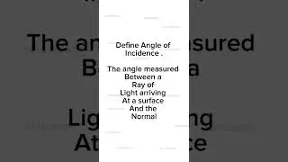 Define the angle of incidence | Different types of angles in physics
