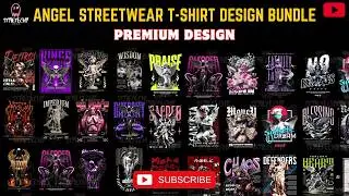 Premium Angel Streetwear T‑Shirt Design Bundle | Urban Fashion Graphics for POD & Clothing Brands