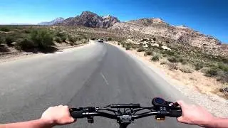 Cruising the Redrock Canyon Loop in Las Vegas on my Kaabo Mantis