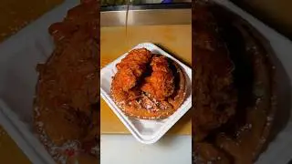 Crispy tenders served with a waffle coated in Fruity Pebbles for a sweet twist on a classic.