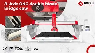 HoYun  3Axis Granite Cutter | Bridge Cutting Machine |Multi-blade Stone Cutting Machine | Bridge Saw