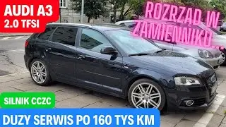Audi A3 8P 2.0 TFSI - TURBO hybryda i wymiana rozrządu na Oryginalny + serwis  odchamienie hamownia