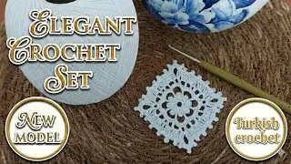 Elegant Center Flower Tablecloth & Runner Set | Crochet Tutorial🧵#runner #supla  
