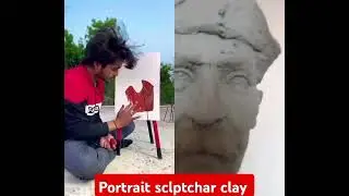 Painting VS portrait😮😯😮😯 #artistshintumourya #art #artist #artwork #sculpture #claysculpting
