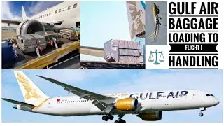 GULF AIR BAGGAGE LOADING FLIGHT