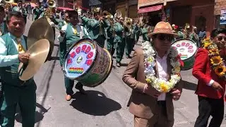 Зрелищный оркестр Pagador de Oruro Morenada Rosas de Viacha, часть 1, запуск Gran Poder 2026