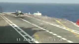 The N-LCA&rsquo;s Tejas Mk 1 ORCA first arrested landing on INS Vikramaditya