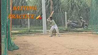 ARNAV Net Batting Practice with LEATHER BALL preparing for under 14 tournamentviral#LeatherBall