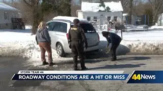 County road conditions are hit or miss