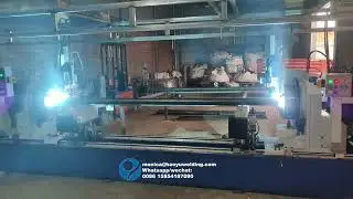 Four welding head automatic weld pipe flange inside and outside circular seam work at user company