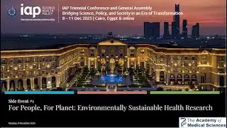 Side Event 1: For People, For Planet: Environmentally Sustainable Health Research