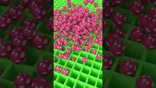 Balls Falling 3#animation #art #asmr #satisfying #roblox #looping