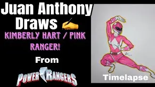 Awesome Pink Ranger Timelapse by Juan Anthony! #art #drawingprocess #powerrangers #pinkranger 