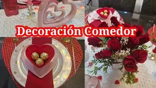 DECORACIÓN COMEDOR ❣️💌/SAN VALENTÍN #decoracioncomedor