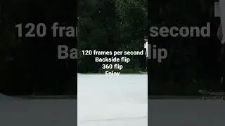 Super slow motion backside Kickflip and 360 flip