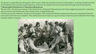 SOVIET COUNTER OFFENSIVE JANUARY 1942