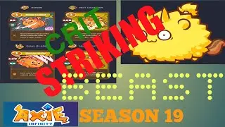 CRIT Striking Beast. Axie infinity season 19 game play.