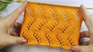 Lace Stitch Knit Pattern | Ajourmuster stricken | Punto Traforato ai ferri | Point Ajouré de Tricot