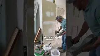 Drywall Training: how to do a patch part 9. #shorts, #remodel,#construction,