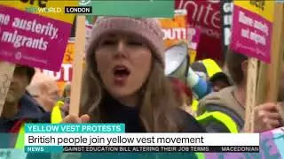 Demonstrators stage Yellow Vest rally in London