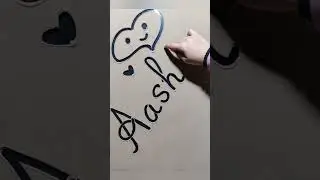 Aashka requested video || Name on Sand.🥰💗🦋 #art #sandart #viral #drawing #shorts