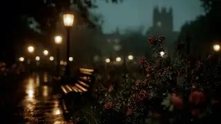 Midnight Rose Garden — Rain, Thunder & Dark Fantasy Ambience