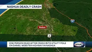 One person dead after crash into utility pole on Daniel Webster Highway in Nashua
