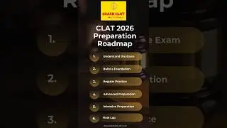 CLAT 2026 Preparation Roadmap. #clat #clat2026 #crackclat #nlsiu