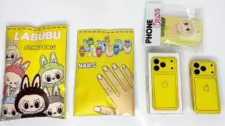 LABUBU Blind bags + Paper iPhone 17 Pro Max Unboxing 💛 Asmr #labubu #blindbag #papercraft