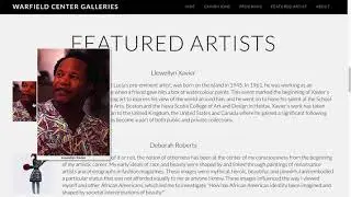 Warfield Center Galleries:  Edit the "Featured Artist" section of the home page