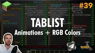 Ep39. Animated Tab List - Minecraft Plugin Development