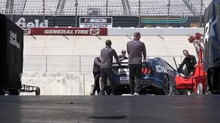 Soothing sights and sounds for NASCAR fans: Unloading day at the track
