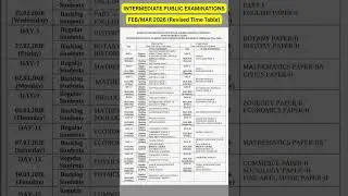 🚨 AP Inter REVISED Time Table 2026 Released! 📅