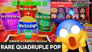 Triple Fortune Dragon Unleashed & Buffalo Quad Power Nice Wins Jackpot Hand Pay 