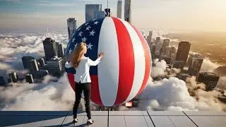 Which Giant National Flag Sphere Would You Release? 🌍⬇️ | Extreme Height ASMR